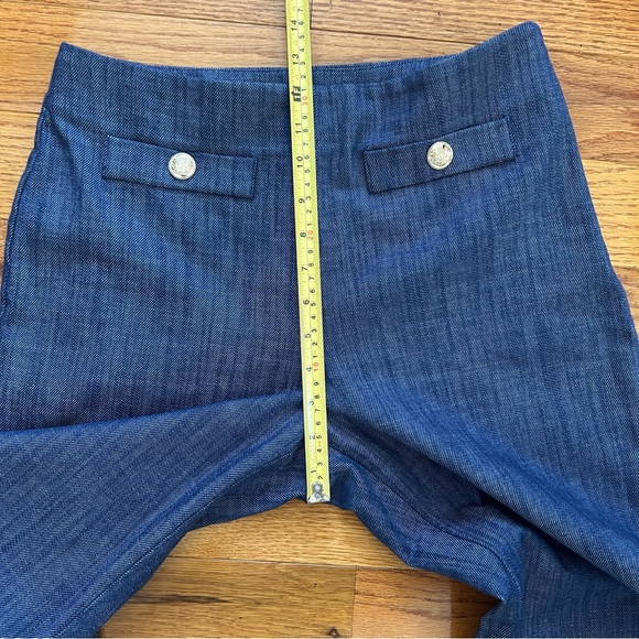 LOFT Button Trim Wide Leg trousers in Refined Denim 4P - Picture 11 of 15